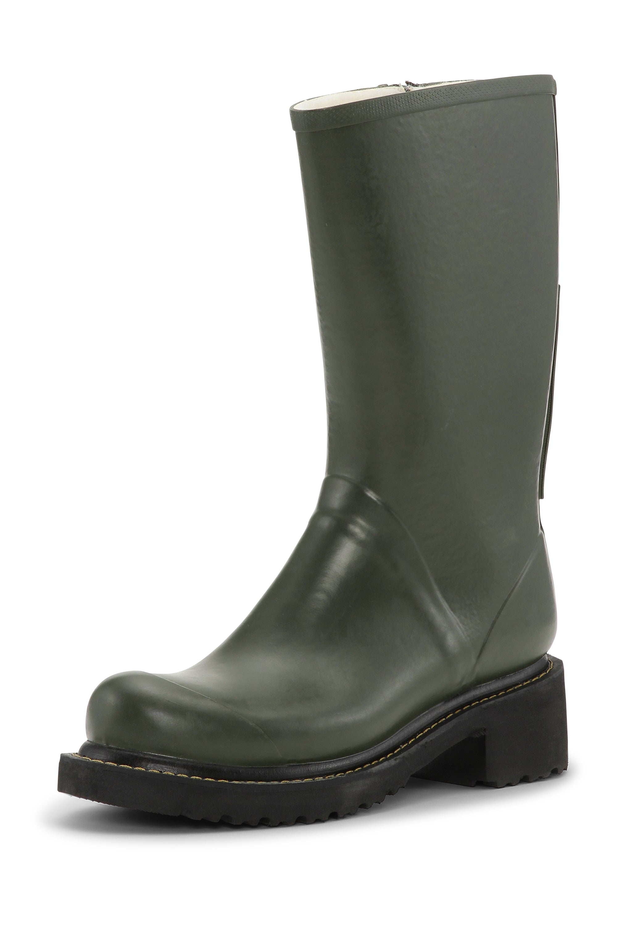 Ilse Jacobsen Hornbæk Footwear 3/4 Rubber Boots With Zip Rain boots 410 Army